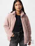 FLUFFY YARN FLEECE FULL-ZIP JACKET